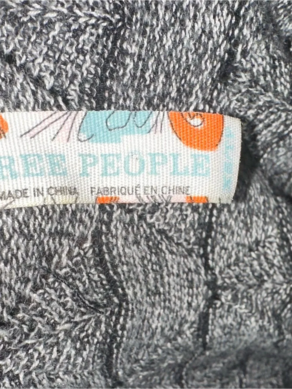 Free People Fine Gauge Knit Sheath Mini Dress Cap Sleeves Black Gray XS  AA24